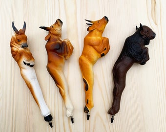 Bolígrafo con escultura de animal 3D: papelería infantil hecha a mano