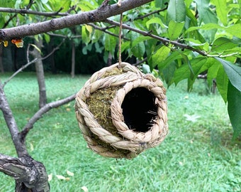 Creative pet bird house, Outdoor Bird Nest, Handmade Creative Pet Bird House Outdoor, Hummingbird House Hanging