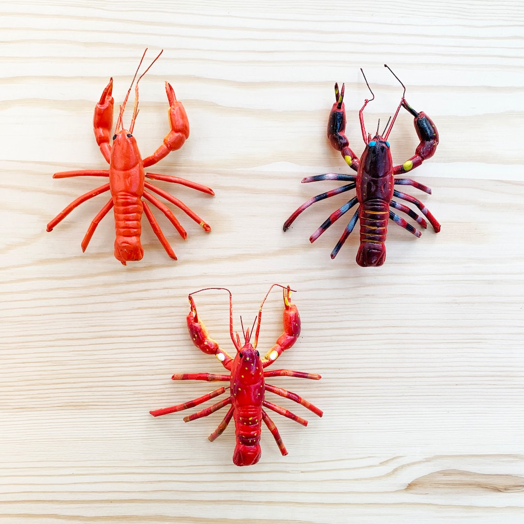 Lobster, Bug Handmade Clay Animals Figurine Realistic
