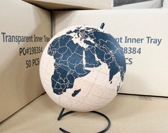 Cork Globe, 12PCS Push Pins Included, Educational World Map, Travel Accessories, Adventure Memories, Memories Gift.