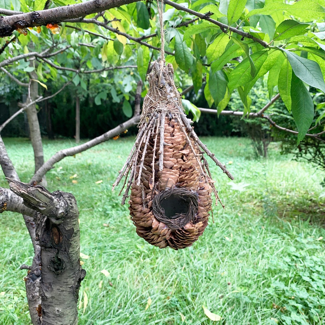Nid D’Oiseaux En Bois Rustique – Maison Oiseau Jardin Décorative Intérieur Extérieur