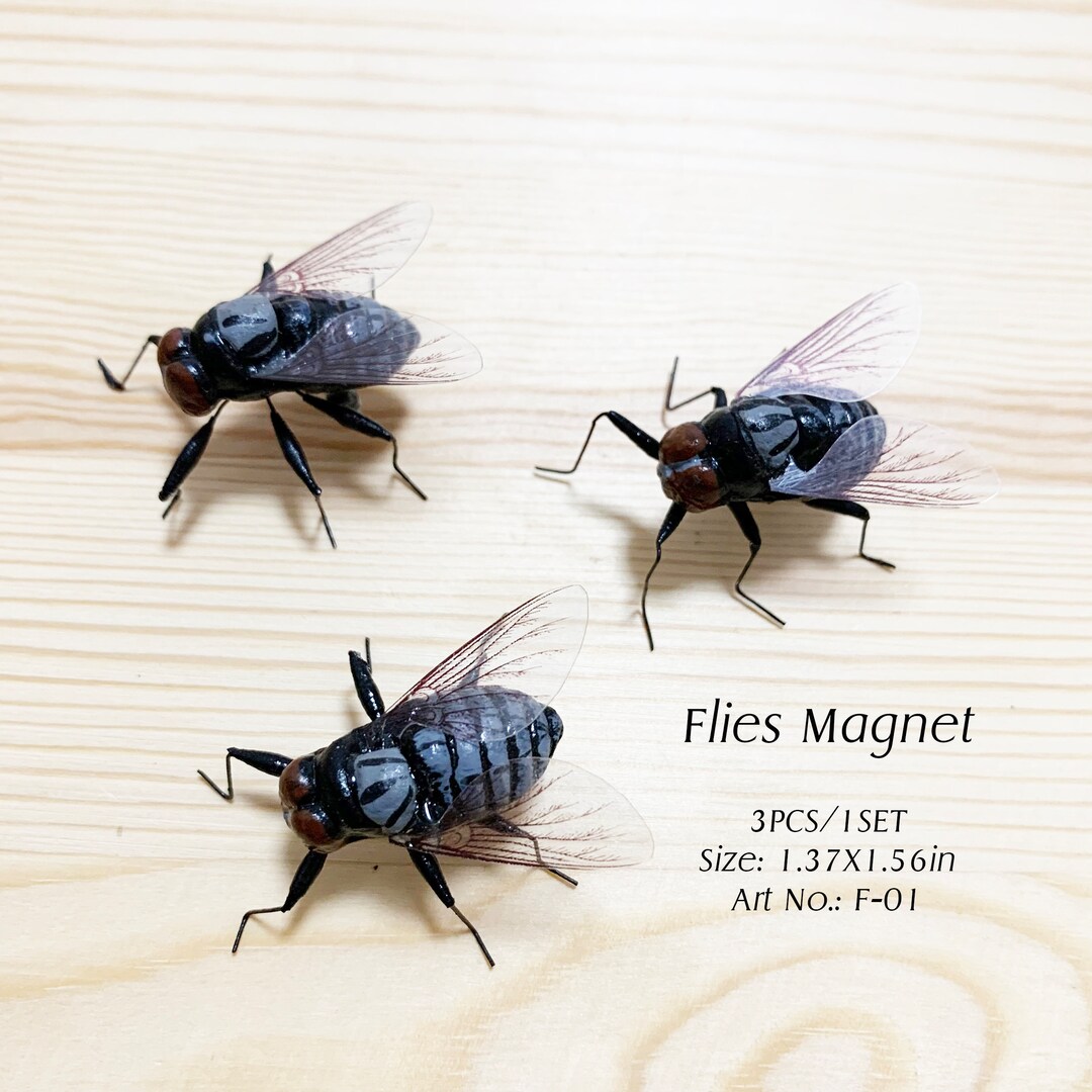 Flies 3PCS/1SET, Bug Handmade Clay Insect