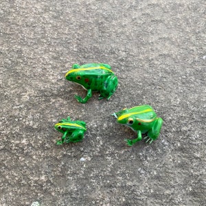 Handmade Clay Frog Magnet: Realistic Fridge Decor