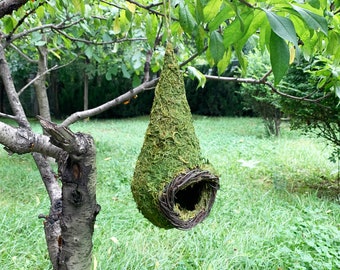 Creative pet bird house, Outdoor Bird Nest, Handmade Creative Pet Bird House Outdoor, Hummingbird House Hanging