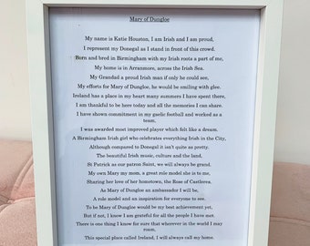 Personalised poem (framed copy)