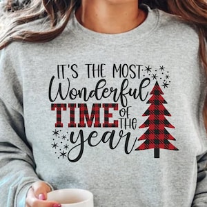 Gildan Unisex Heavy Blend™ Crewneck Sweatshirt It&#39;s The Most Wonderful Time Of The Year Sweater, Christmas Sweater, Family Christmas Sweater