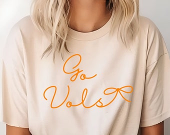 go vols bow t shirt, tennessee vols t shirt, tn volunteers shirt, tn bow shirt, knoxville tn