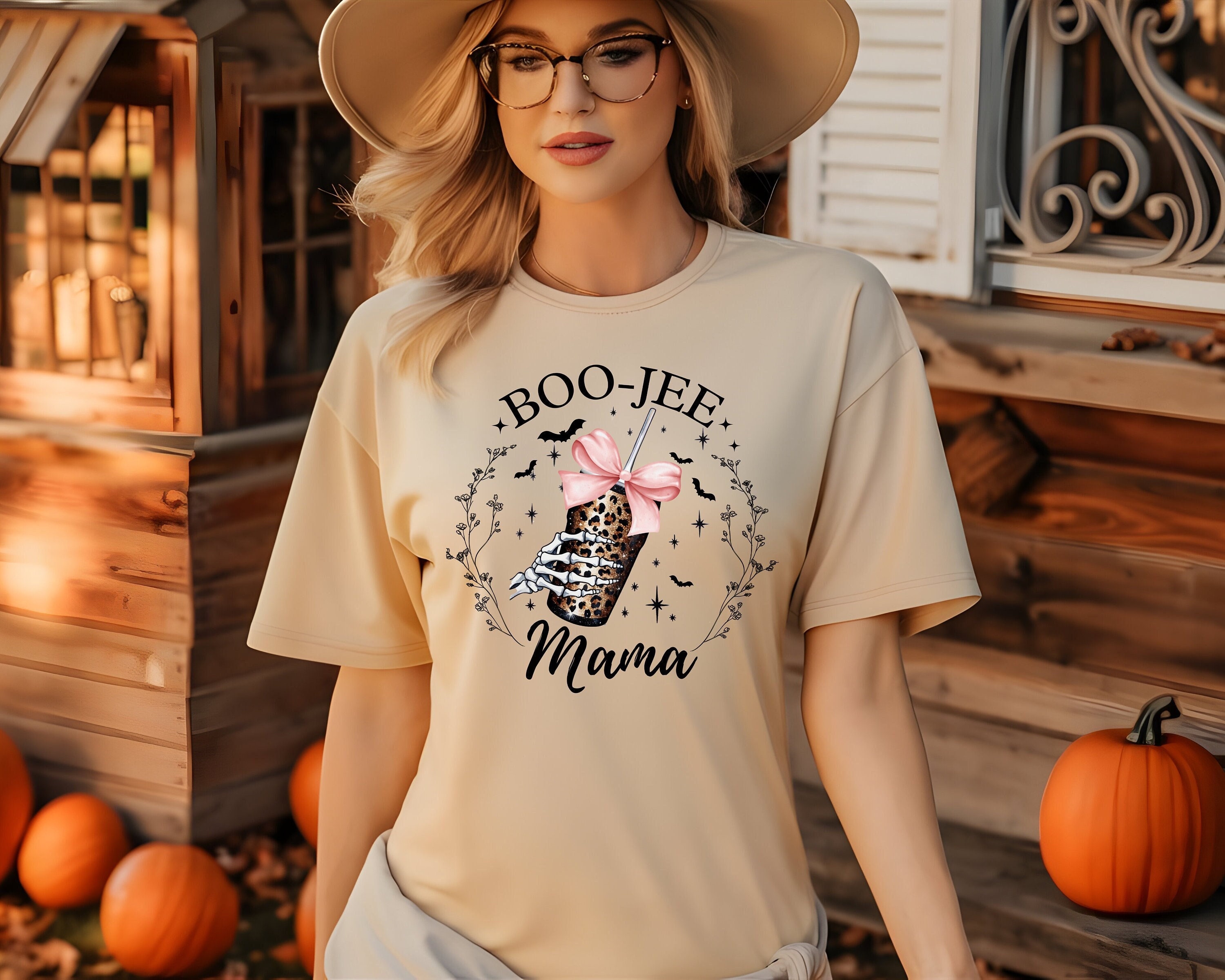 Pink Coquette Bow Skeleton Boo-Jee Shirt, Halloween Skull Design, Halloween Gift Coquette Bow, Halloween Bougie Mom, Leopard Print