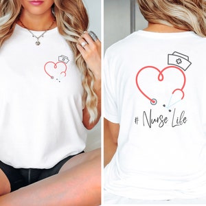 Nurse Heart Stethoscope Tee