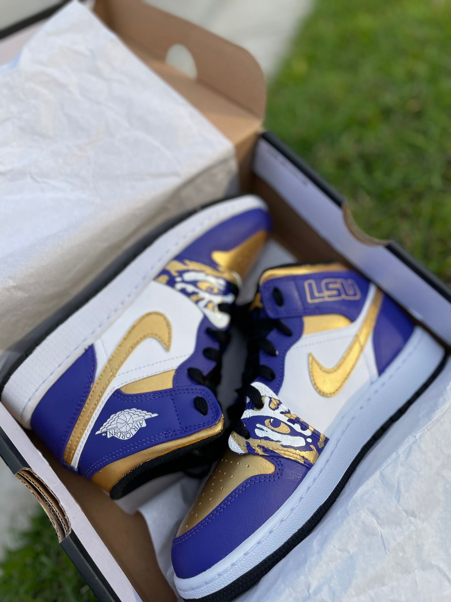 LSU Tigers Air Jordan 4 Shoes Sneaker Custom Name For Men And Women