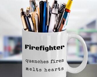 Firefighter Mug, Funny Fireman Novelty Cup for Men or Women, Fire Fighter Gift Idea for Men, Gift for Firefighter, Coffee Mug for Fireman