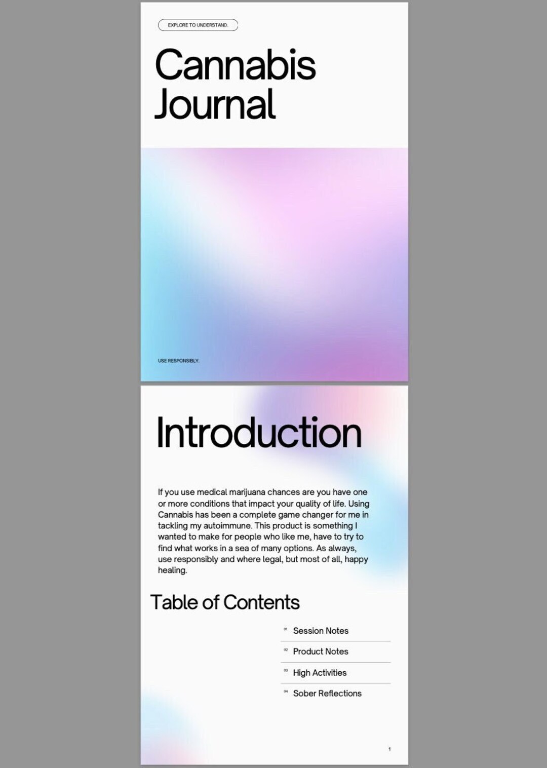 Cannabis Journal Digital Journal Session Notes Journaling Etsy