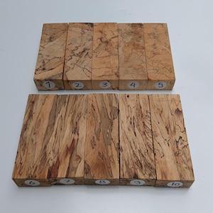 Exotic Spalted Tamarind Wood Block | Knife Handle Scales for Custom Crafting | 3x5x15cm