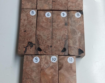 Bloc de loupe d'ébène - Idéal pour la fabrication de manches de couteaux sur mesure, le tournage sur bois et la sculpture | 150 x 50 x 50 mm