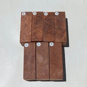 Teak Burl Wood Block: Exotic Woodworking Blank
