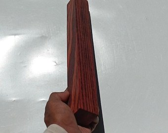 Rengas Hardwood Spindle Blank 4x4x30cm Red Tropical Exotic Wood for Custom Turning, Cue Components and Fine Woodworking