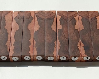 Curly Mango Wood Pen Blank: Exotic Tropical Hardwood for Crafting (3x3x18cm)
