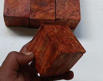 Private listing - 5x5x5cm amboyna burl wood