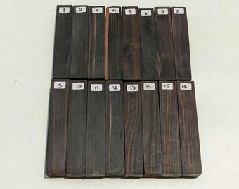 Makassar Ebony Turning Blank 2.5x2.5x15cm | Exotic Sulawesi Wood for Pens & Precision Crafts