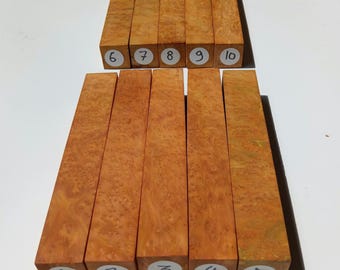 Cheesewood Burl Pen Blank | Exotic Wood Handle (3x3x20cm, Unstabilized)