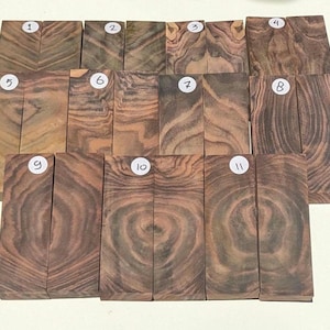 Exotic Rosewood Knife Scales or Handles | Bookmatched Handle Blanks for Custom Knives | 3x5x15cm