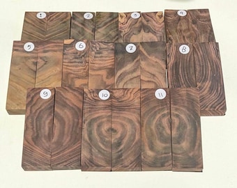 Exotic Rosewood Knife Scales or Handles | Bookmatched Handle Blanks for Custom Knives | 3x5x15cm