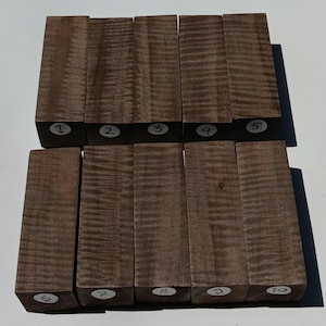 Curly Avocado Wood Turning Blank: Exotic Hardwood for Pens, Knives, Woodworking Projects
