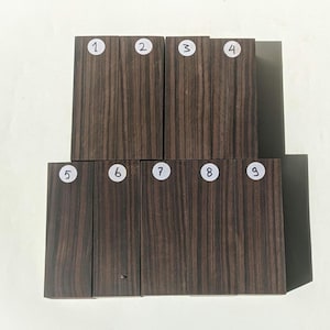 Macassar Ebony Wood Block: Exotic Hardwood for Knife Handles (15x5x5cm)