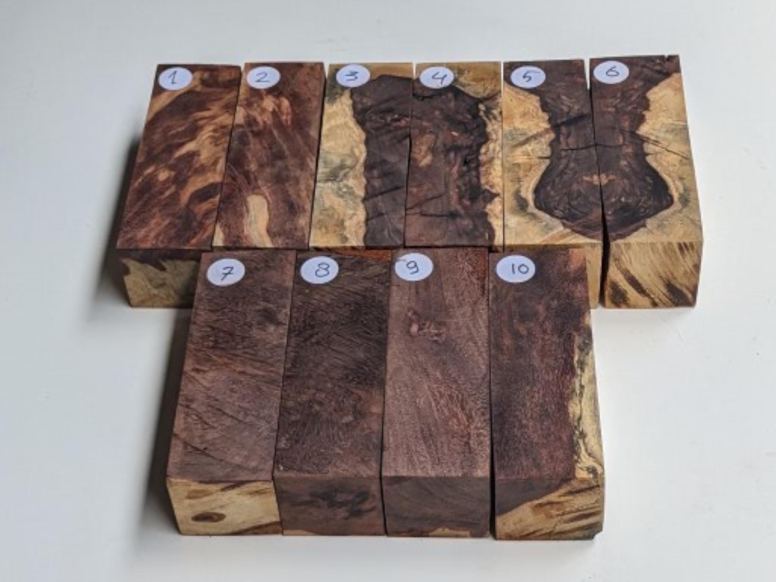 Tamarind Burl Wood: Heartwood Handle Blank, Woodworking Material