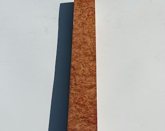 Amboyna Burl Wood Board: Dense Eye Figure for Knife Handles, Cues, Woodworking (4x5x40cm)