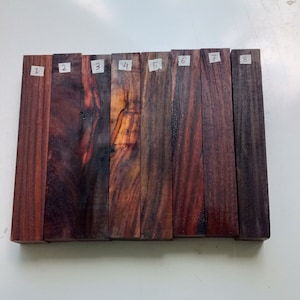 Small Wood Blank | Rosewood Pen Blanks | High Figure Rosewood | Exotic Wood Turning | Wood Scrap Pieces | Wood for Craft | 1x1x5.5"