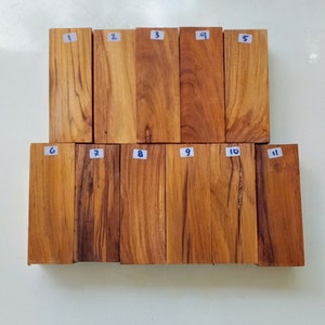 Natural Teak Wood Blank | Java Teak Wood | Teak Wood Scrap | Wood Turning Project | Exotic Teak Blocks | Wood Handle Blank | 15cmx5cmx5,5cm