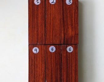 Borneo Rosewood Knife Handle Blank: Tigerwood Rengas Wood Block