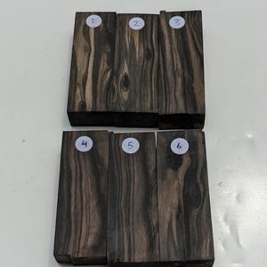 Makassar Ebony Wood Block: Exotic Woodworking Material (15x5x3.5cm)