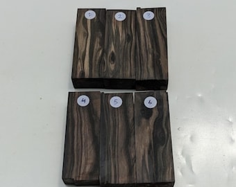 Makassar Ebony Wood Block 15x5x3.5cm | Premium Exotic Wood for Crafting, Knife Handles, and Woodworking