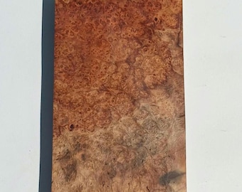 Two Tone Amboyna Burl Board 20x33x4.5cm | Figured Exotic Wood for Knife Scales, Handles & Fine Woodworking