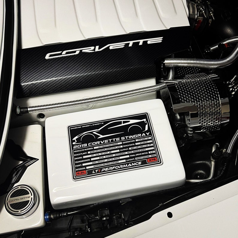 C7 Corvette Custom Aluminum Engine Bay Dress up Plaque Etsy