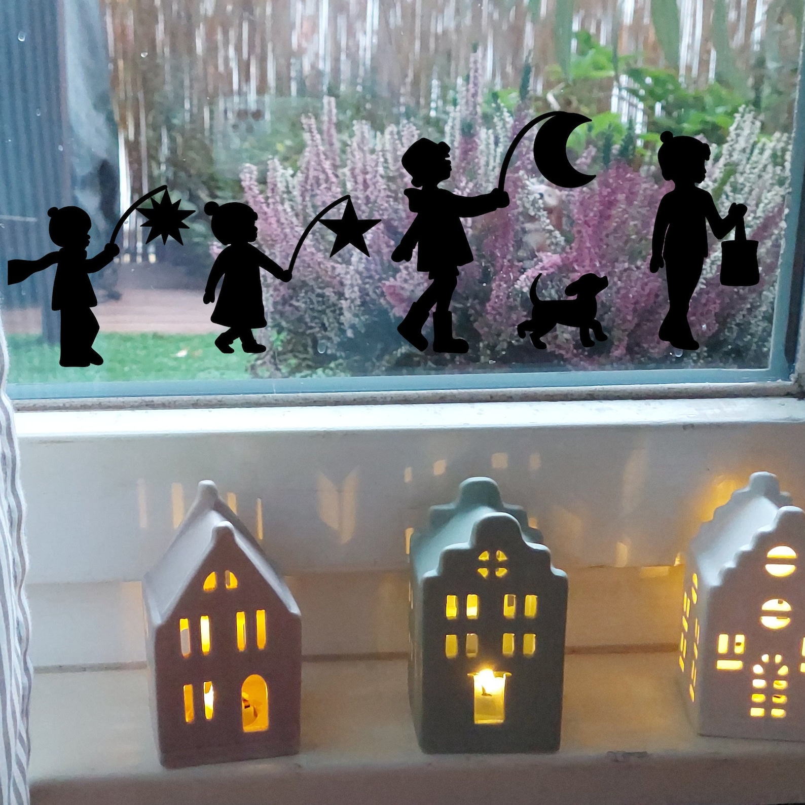 Erstaunlich Fensterbild Laternenkinder Vorlage Bilder
