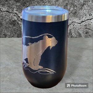 Engraved Animal Wine Tumbler