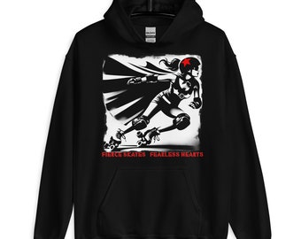 Roller Derby Art Hoodie – Unisex Sweatshirt, Skater Gift