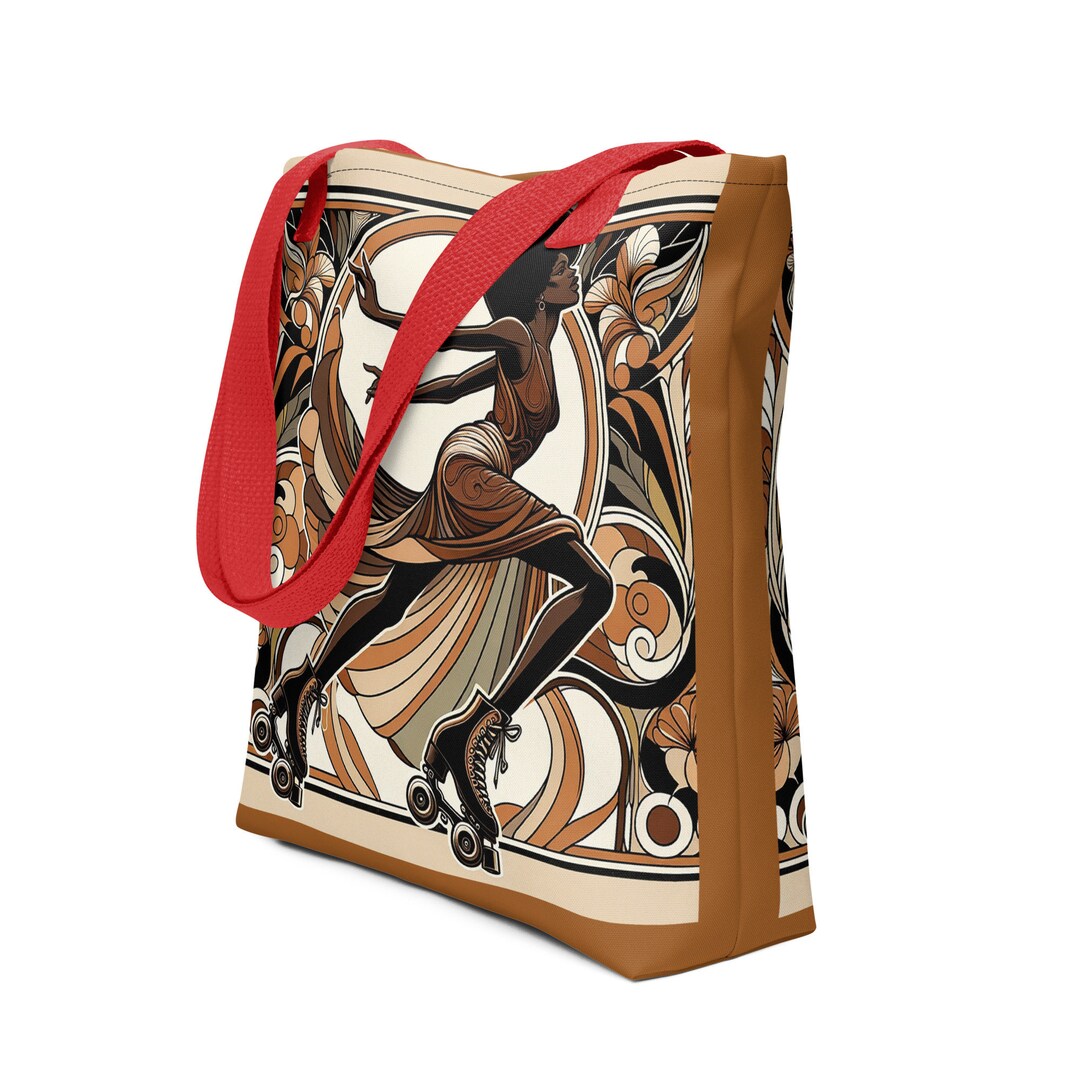 Skateboard Print Pattern Leather Tote Bag main image 0