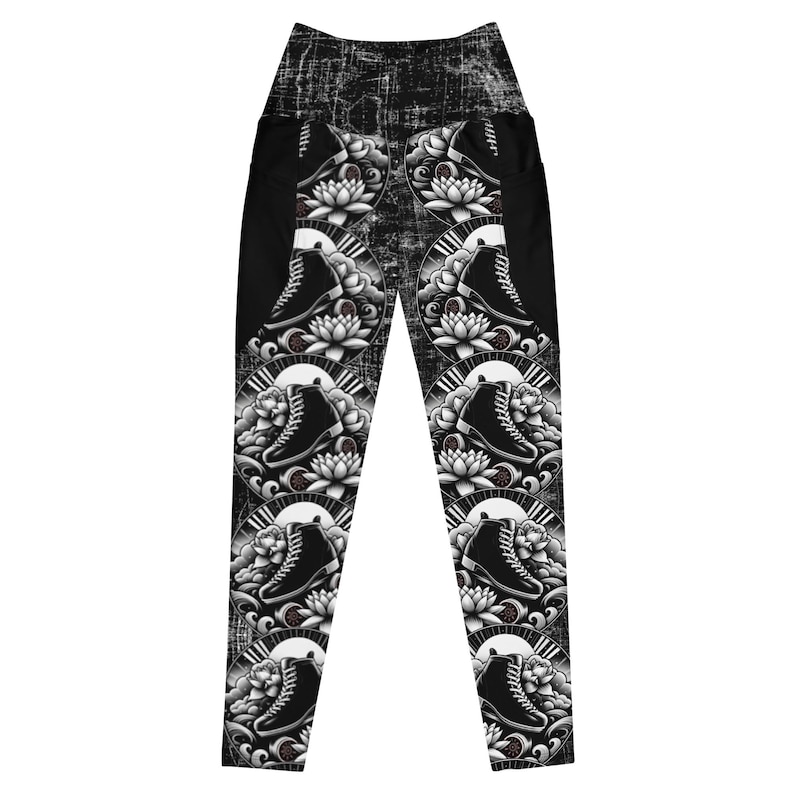 Rhythm Skater Crossover Leggings with Pockets – High-Waisted, Stretchy, & Stylish Roller Skate Apparel