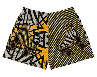 Women&#39;s roller skate short, these African print skate shorts will set you apart on the wood.  A great skate gift roller skaters
