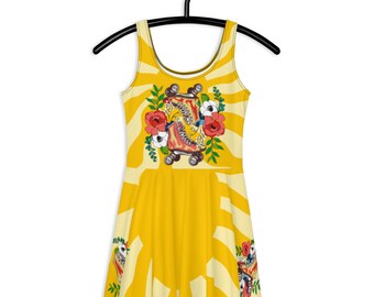 Everybody Loves The Sunshine Skater Dress//Roller Skate Dress, Roller Skate Style, Roller Skate Apparel, Roller Skate Gifts