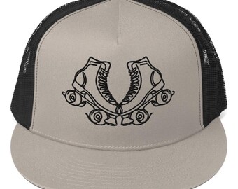 Embroidered Roller Skate Trucker Cap, roller skate gifts, roller skate apparel, JB Roller Skating, rhythm roller skate