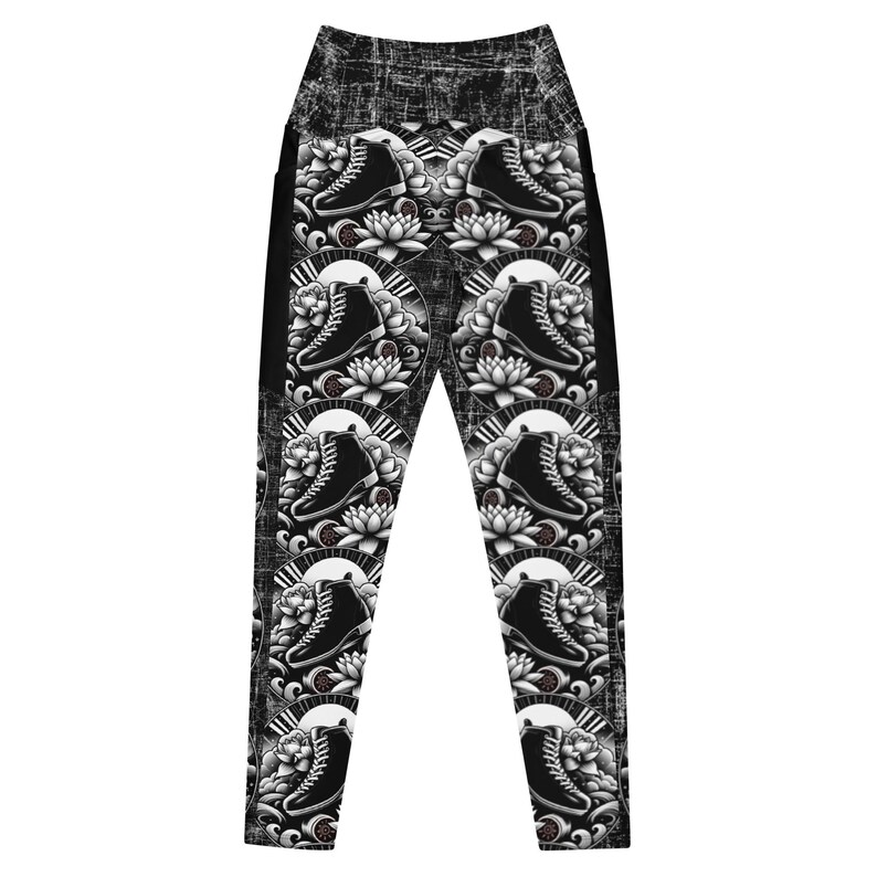 Rhythm Skater Crossover Leggings with Pockets – High-Waisted, Stretchy, & Stylish Roller Skate Apparel