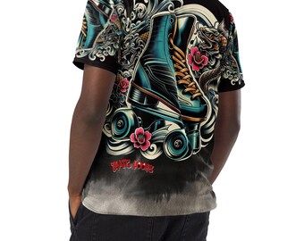 Eco-Friendly Roller Skate Jersey: Unique Skating Apparel with Bold Artwork