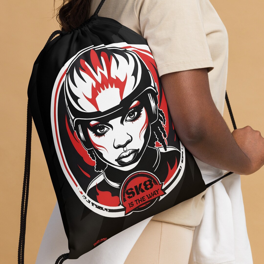 Roller Skate Drawstring Bag, Roller Derby Bag, Roller Derby Gifts