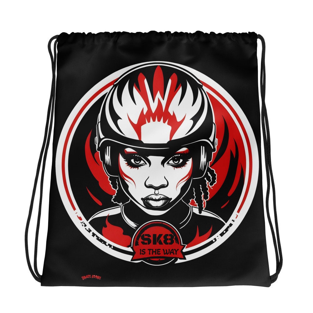 Roller Skate Drawstring Bag, Roller Derby Bag, Roller Derby Gifts