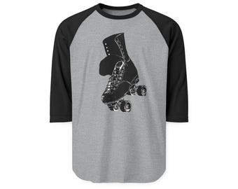T-shirt raglan pour patins à roulettes, unisexe
